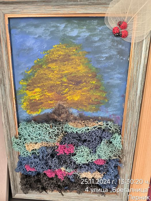 Декорации от жив скандинавски мъх и сапунени рози