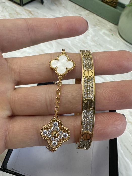 Set bratari Cartier si Van Cleef Gold 17/18 cm