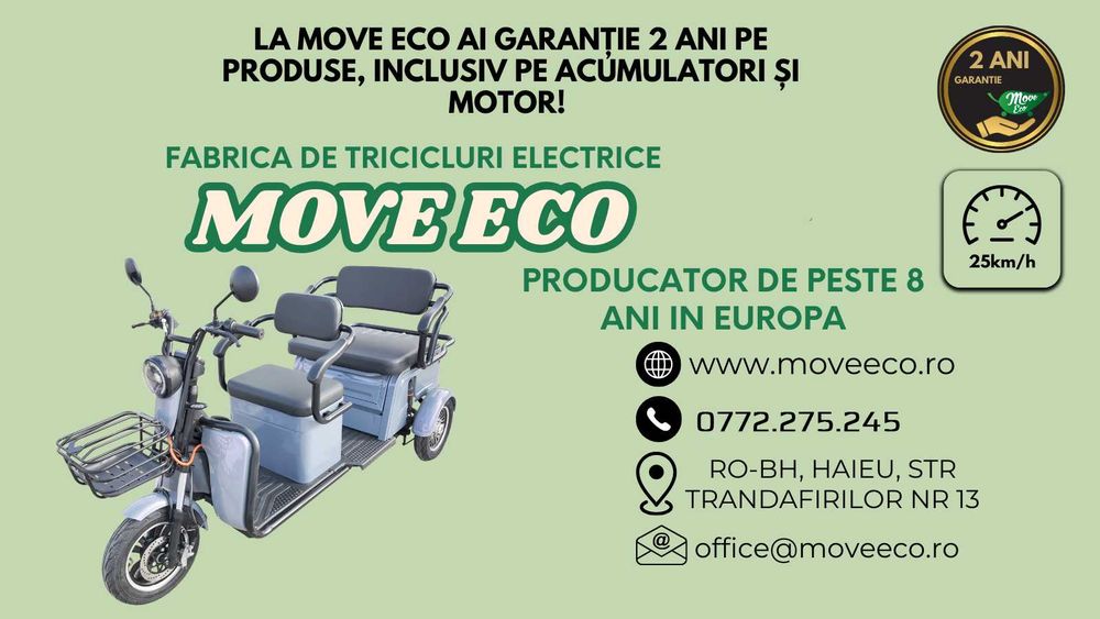 Triciclu electric persoane 2 locuri P1-00 EEC