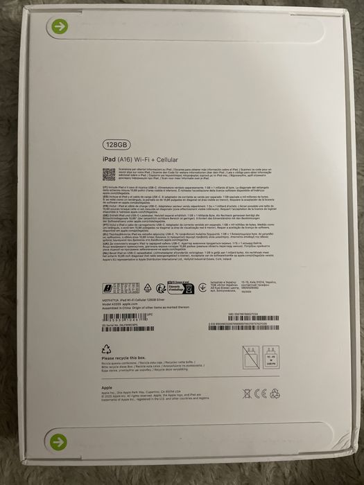 Vand ipad 11 (a16) wi-fi + cellular 128gb, culoare silver