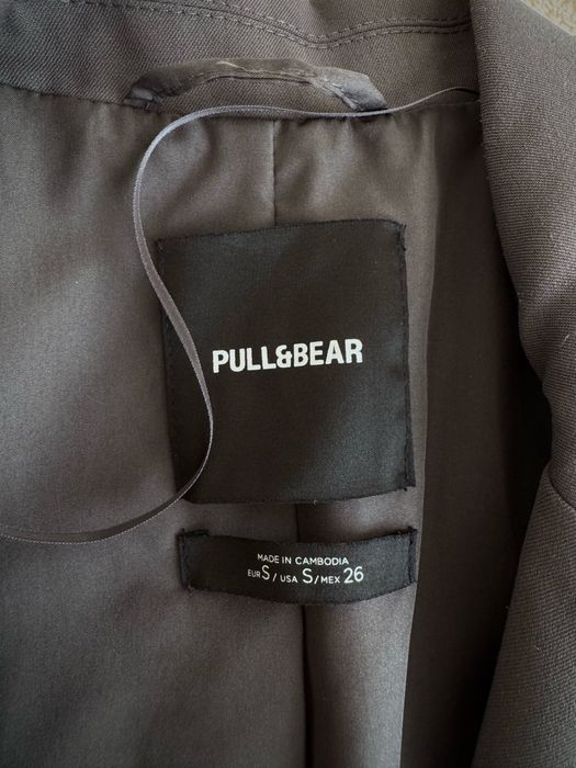 Сиво oversize сако Pull & Bear