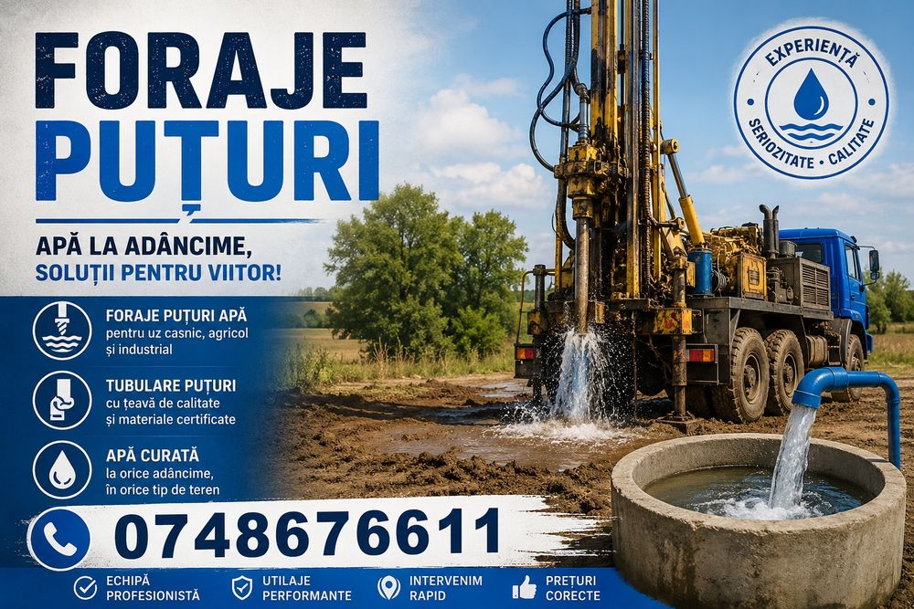 Foraje puțuri apă