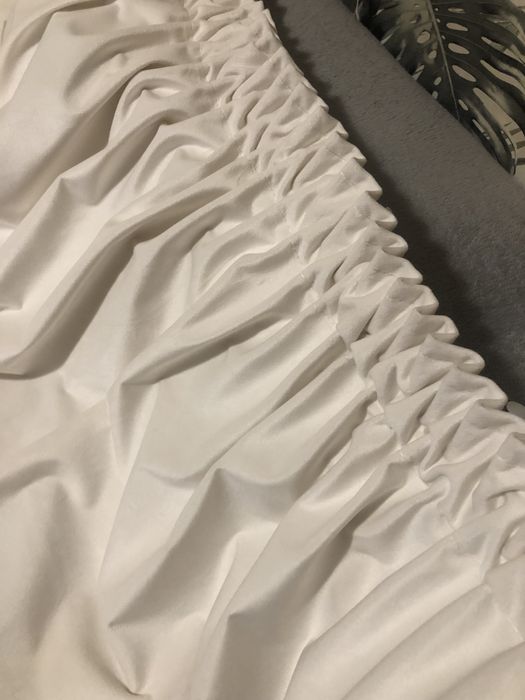 Draperie catifea alb perlat 5m