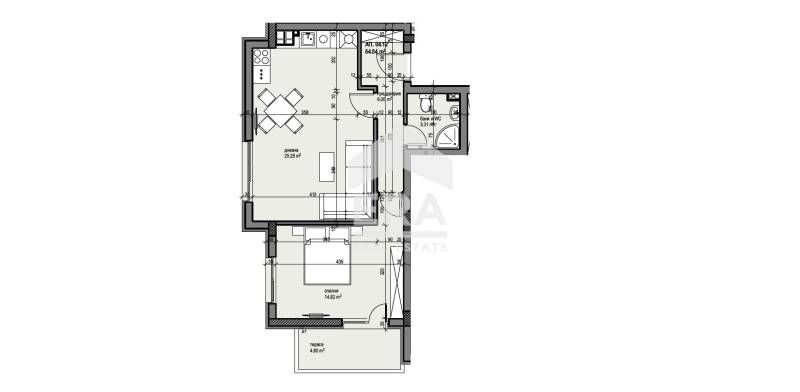 Продава се Двустаен апартамент в Банкя - 72 кв.м за 1952 €/кв.м - Снимка #2