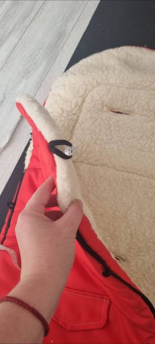 Sac de lana+ sanie bebe Marmat cu spatar