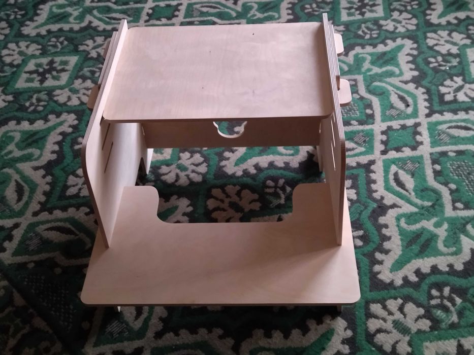 обучителна кула монтесори с три нива, столче и масичка 4 в 1