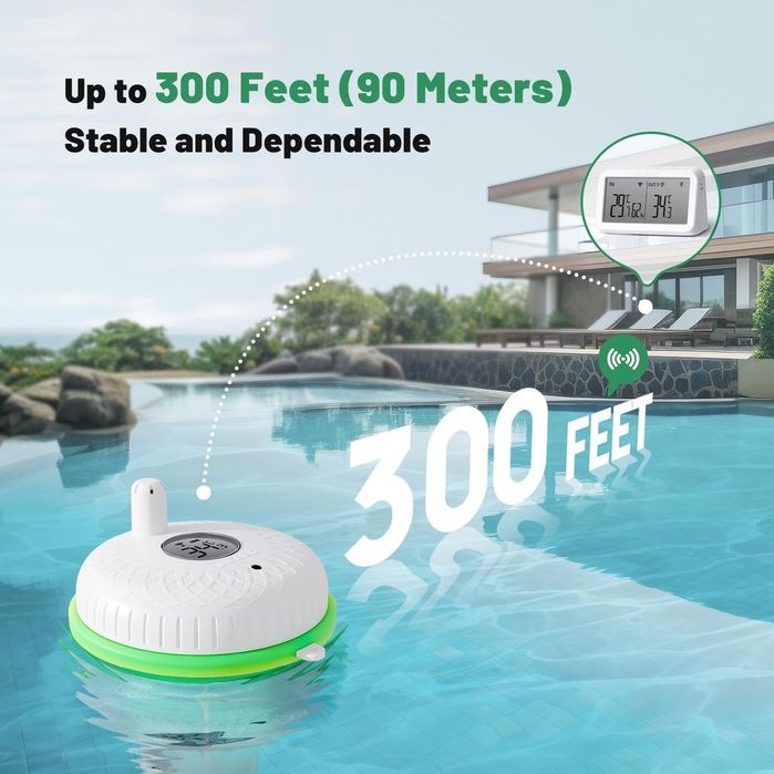 Termometru flotant pentru piscină cu Wi-Fi
