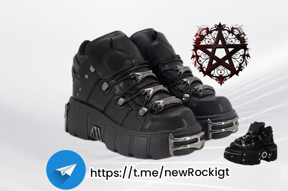 -Женские кроссовки на платформе с металлическим декором,  NEW Rock