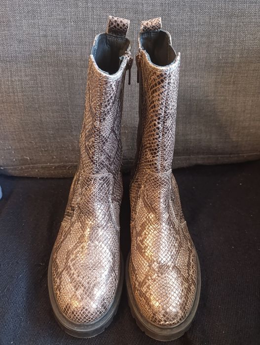 Боти естествена кожа Geox, змийски десен