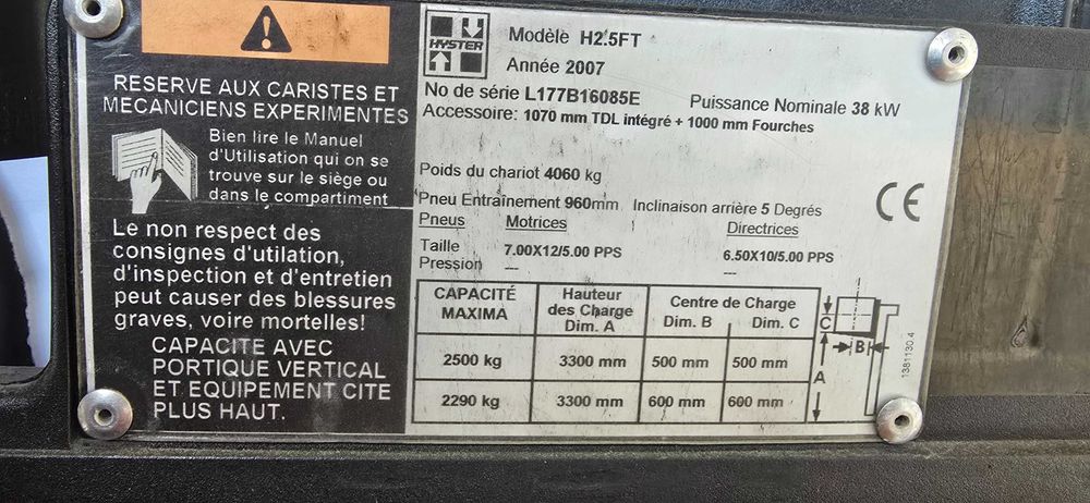 Мотокар на газ, Хистър 2,5 тона