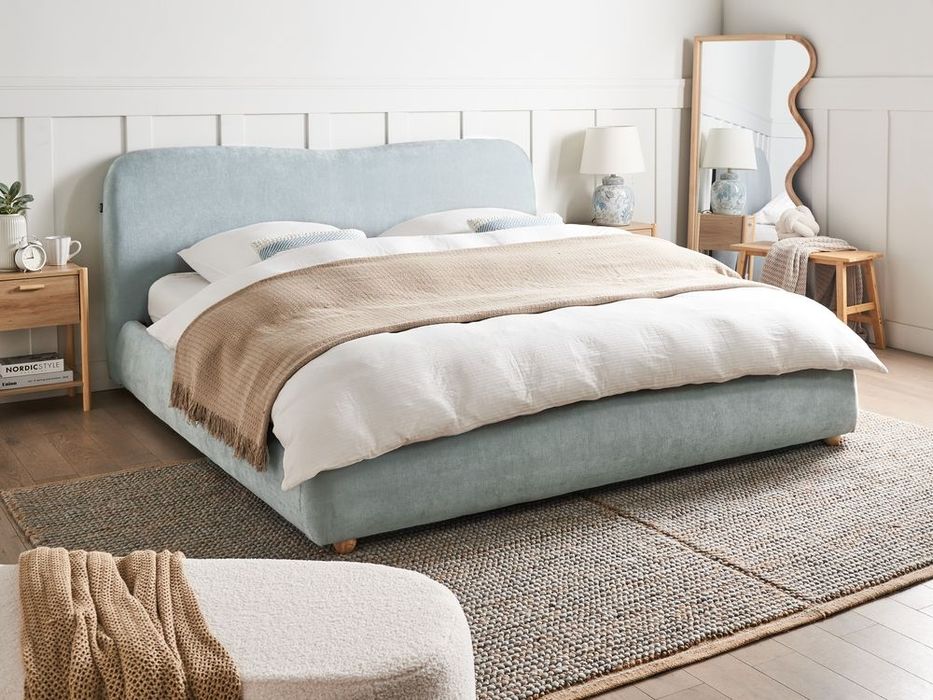 NOU Pat otoman "BLAGNAC", 180/200cm, albastru deschis