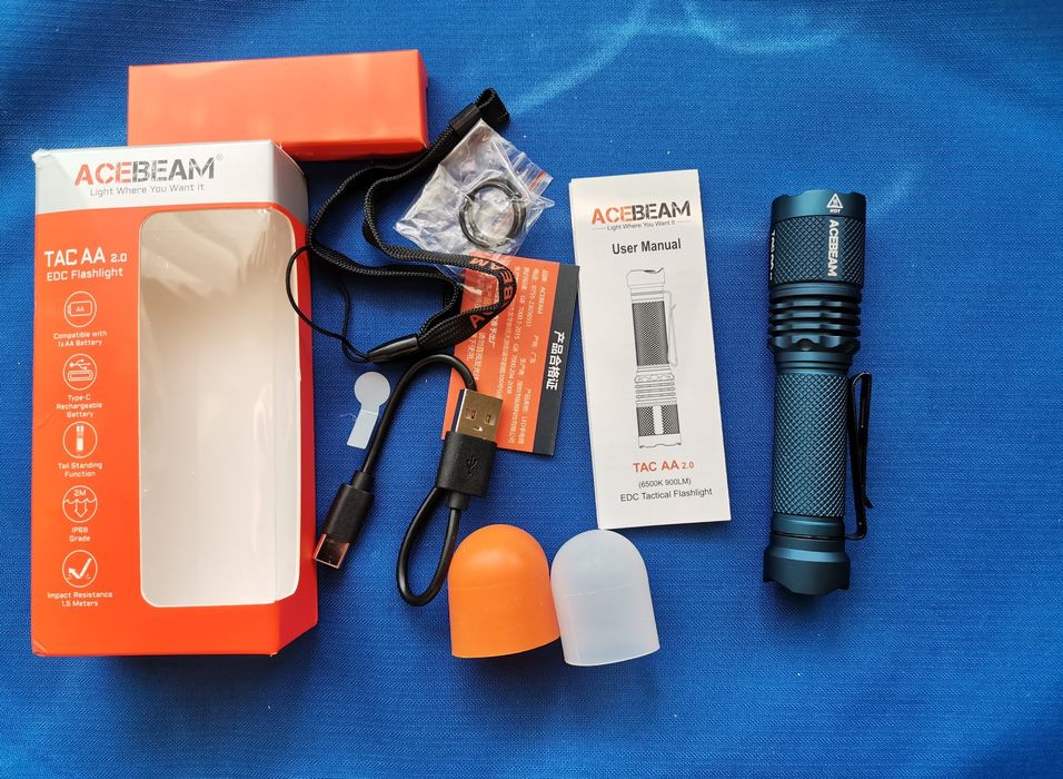 НОВА ЦЕНА Джобен фенер Acebeam TAC AA 2.0