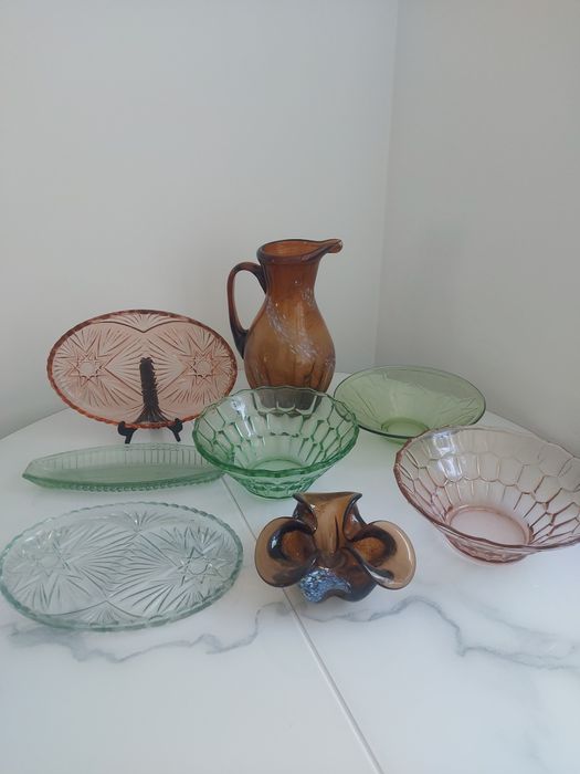 Вазы винтаж стекло посуда ретро