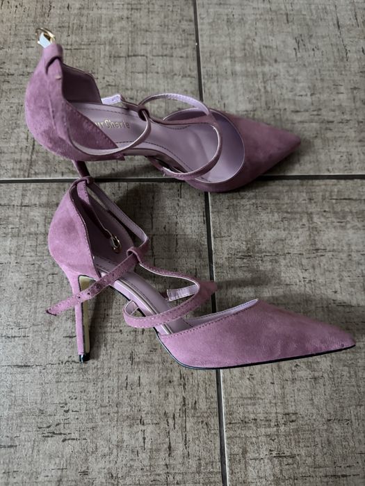 Pantofi noi piele intoarsa Colour Cherie marimea 37