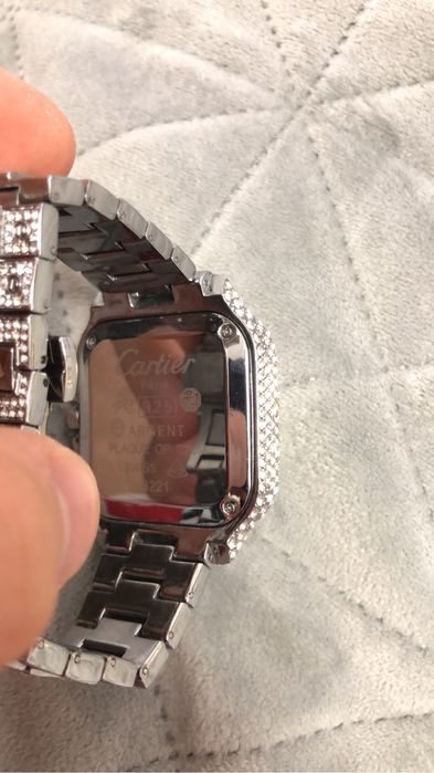 ceas cartier santos iced out