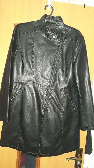 Кожанный женский  тренч