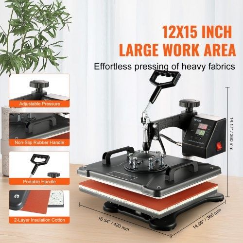 Presă Termică Combo 8 în 1 – Stare Nouă + Accesorii Sublimare Cadou