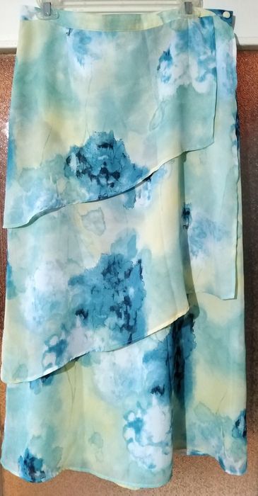 Дълга елегантна пола на пластове, L/XL