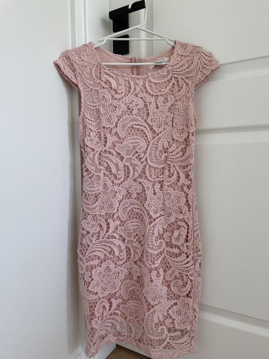 Rochie New Yorker marime 34 roz cu dantela