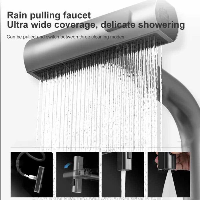 Модерна мултифункционална кухненска мивка с двовен водопад 20 в 1