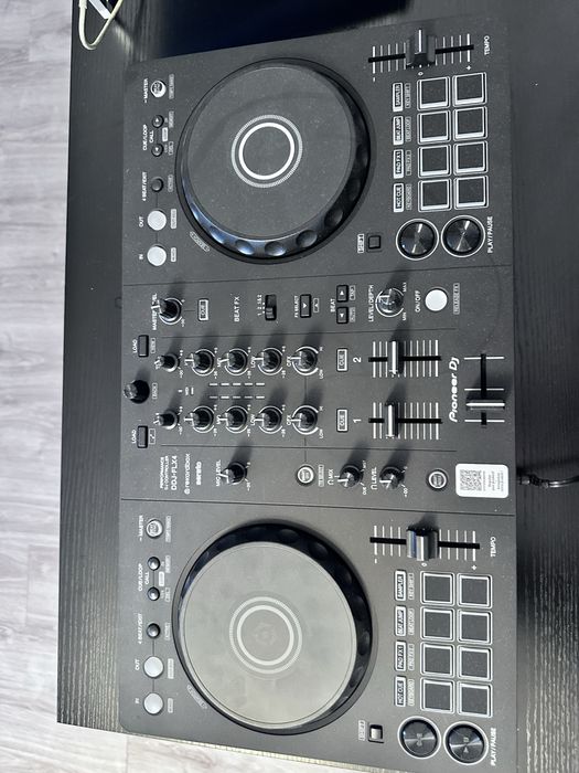 Controler DJ, Pioneer Dj, DDJ-FLX4 cu 2 canale, USB, Negru
