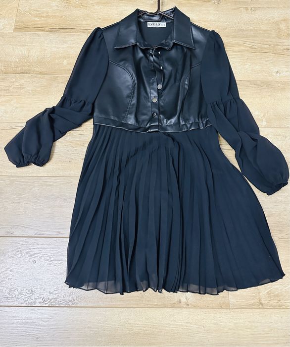 Страхотна дамска рокля кожа и солей ТОП