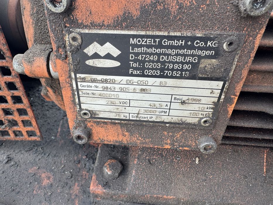 Magnet + gemerator pentru excavator