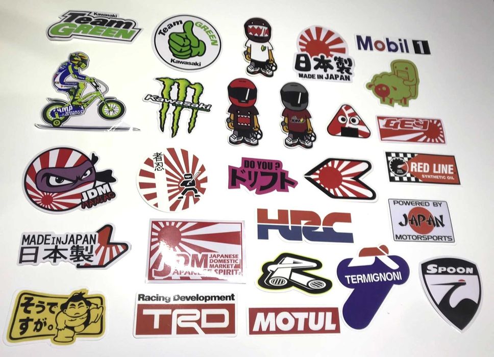 Akacha 2X Adesivi Adesivo Sticker Moto Auto Biker Casco