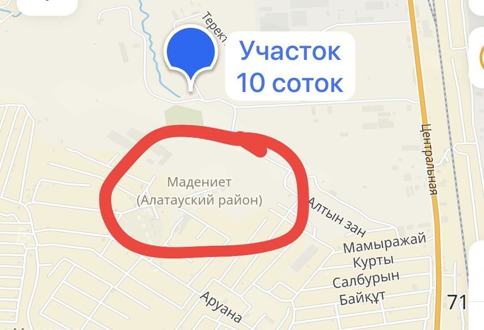 Участок 10 соток. Жер сатылады 10 соток.