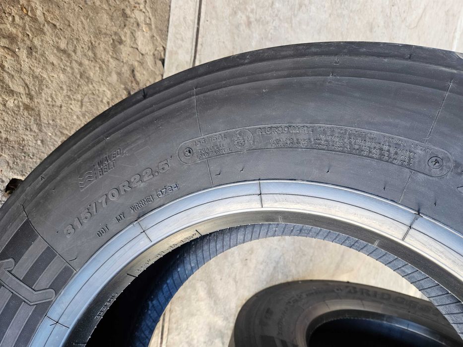 2 Нови предни гуми 315/70 R22.5 Bridgestone Duravis R-Steer002 DOT3724