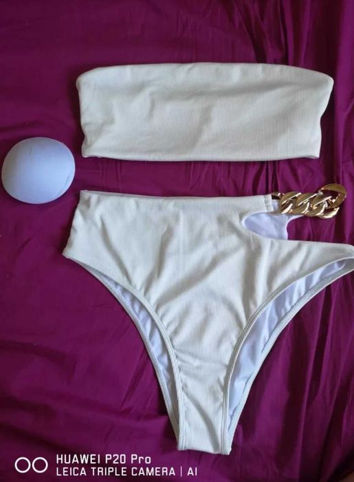 Costum de baie alb L