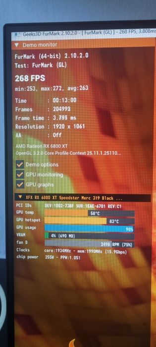 XFX RX6800xt 16gb Vram