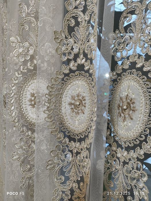 Готовые тюли 2 шт.