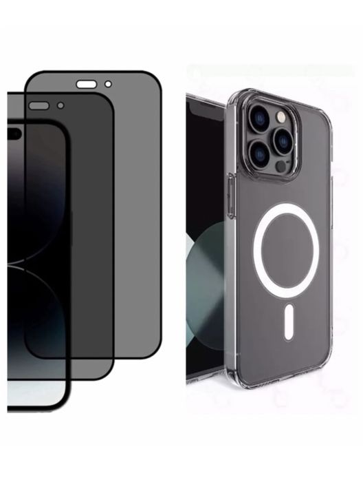 Iphone 14/15/16e/17/PLUS/PRO/MAX/AIR Husa OPTIM Magsafe + Folie Sticla