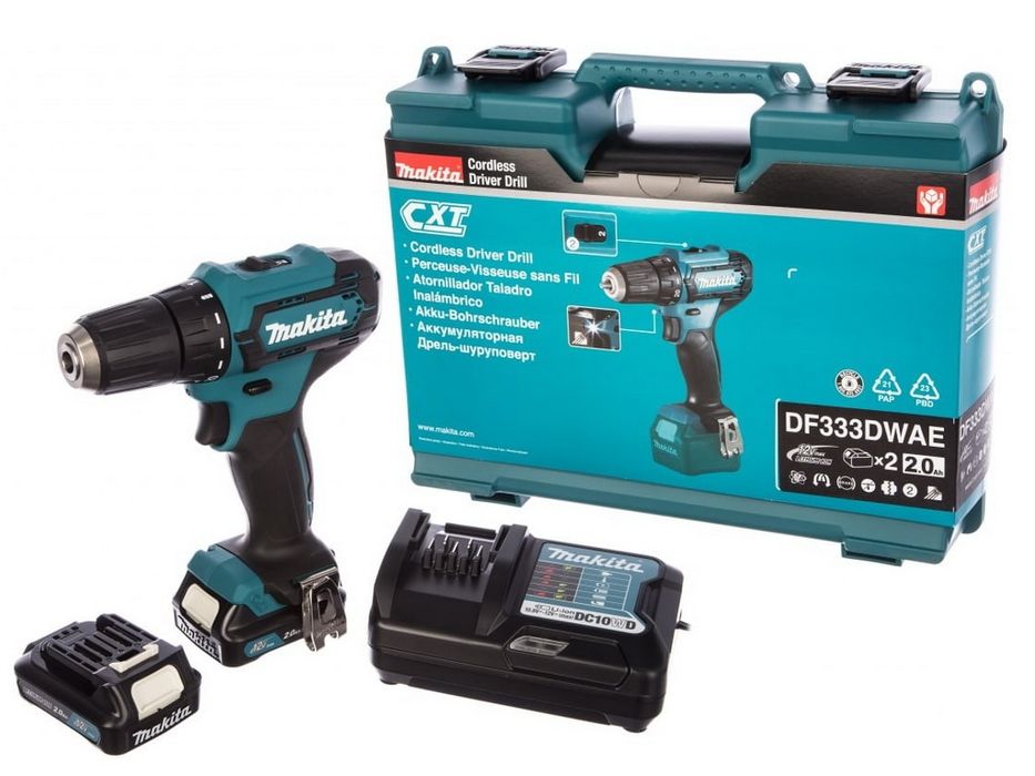 аккумуляторная безударная дрель-шуруповерт Makita DF333DWYE