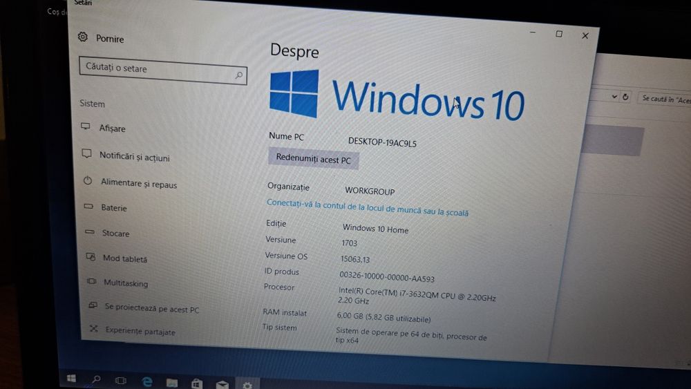 Vînd laptop Acer în stare bună de funcționare