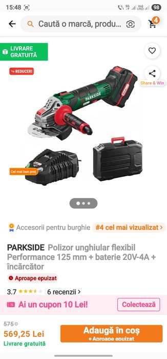 Polizor unghiular parkside