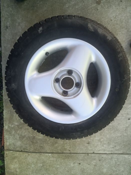 Jante aluminiu 14 inch cu tot cu cauciucuri