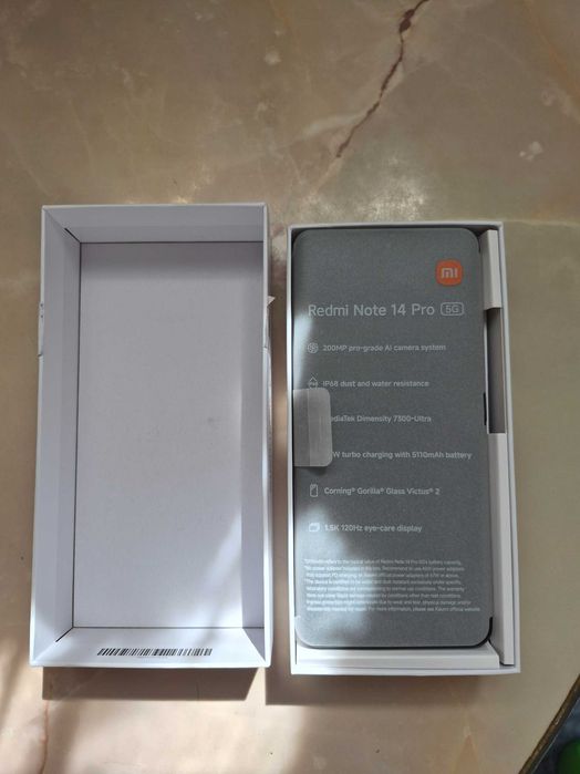 Redmi Note 14 Pro 5G 256GB 8GB, 200MP camera Midnight black