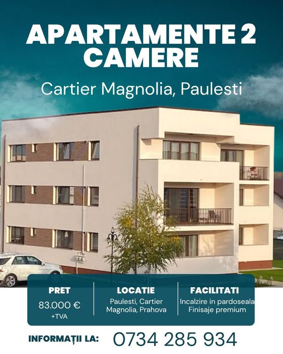 *Apartamente 2 Camere* NOI- Cartier Magnolia, Paulesti