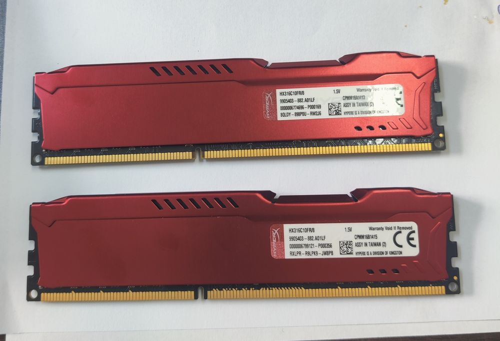 RAM 8 GB x 2 buc DDR3 HyperX Fury