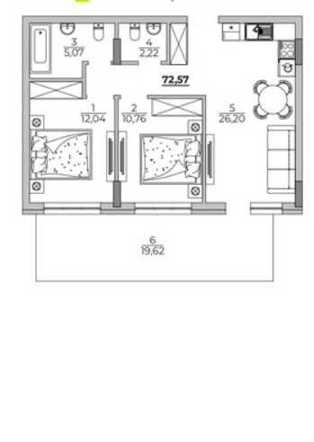 Продава се Тристаен апартамент в к.к. Св.Св. Константин и Елена - 73 кв.м за 1288 €/кв.м - Снимка #2