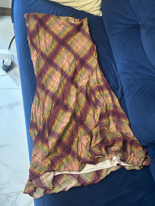 Дълга карирана пола Zara