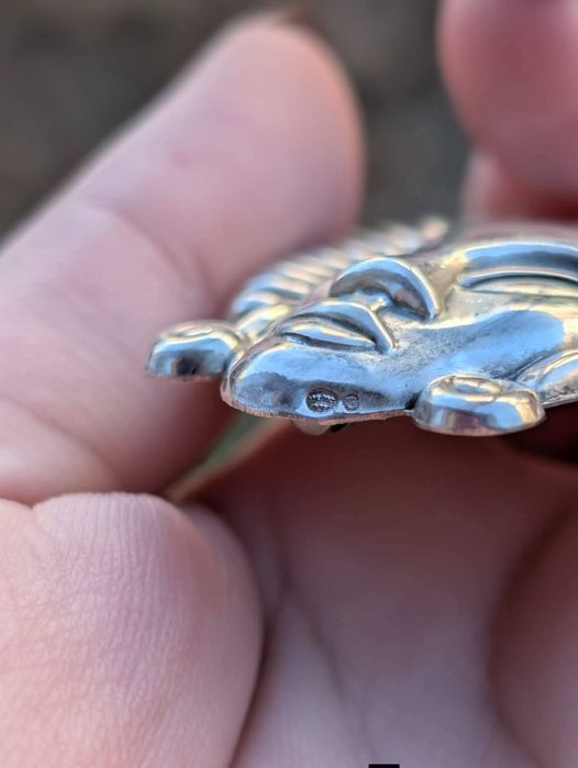 Brose veche tribala din argint sterling, masca tribala , Truart, copii