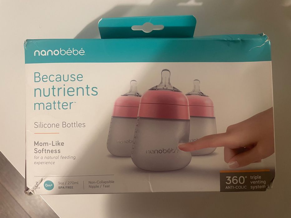 Силиконови бебешки шишета Nonobebe 3 броя