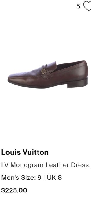 Louis Vuitton Monogram Leather mens shoes