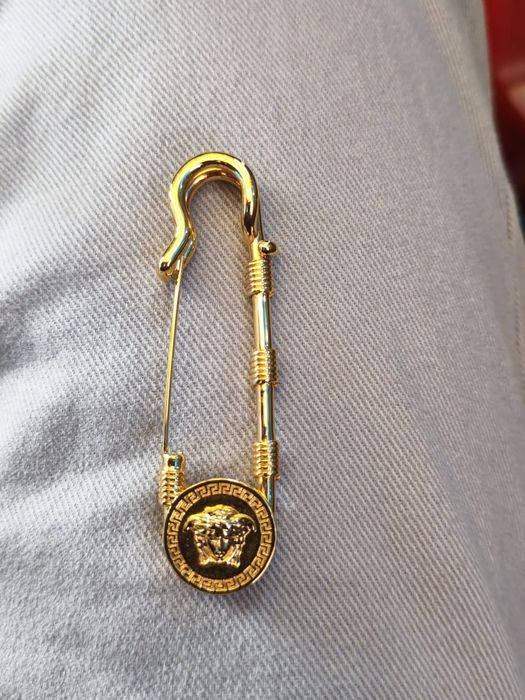 Versace Safety Pin Brooch