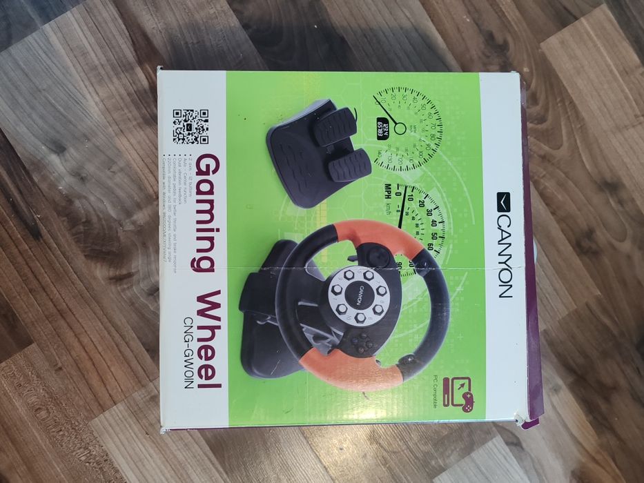 Volan Gaming PC cu Pedale Canyon CNG-GW01N – În stare excelentă!