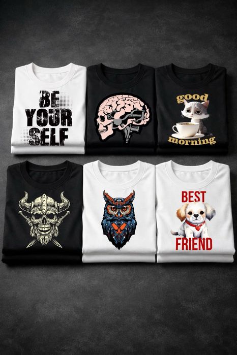 ДТФ печать на одежде от 1шт быстро, Лого и брендирование