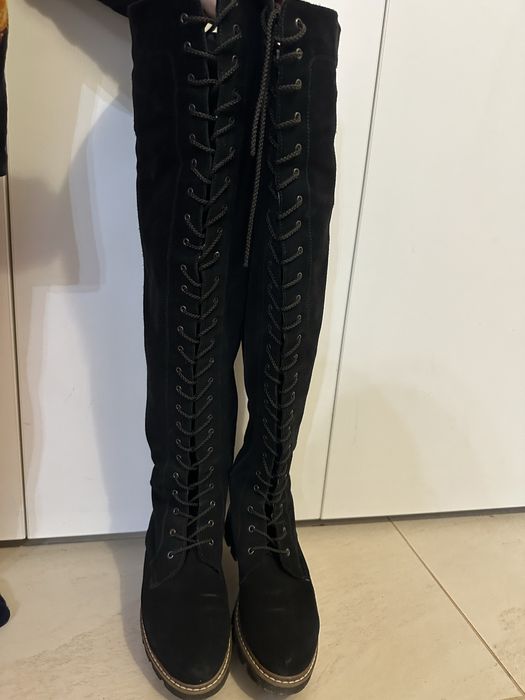 Cizme lungi din piele